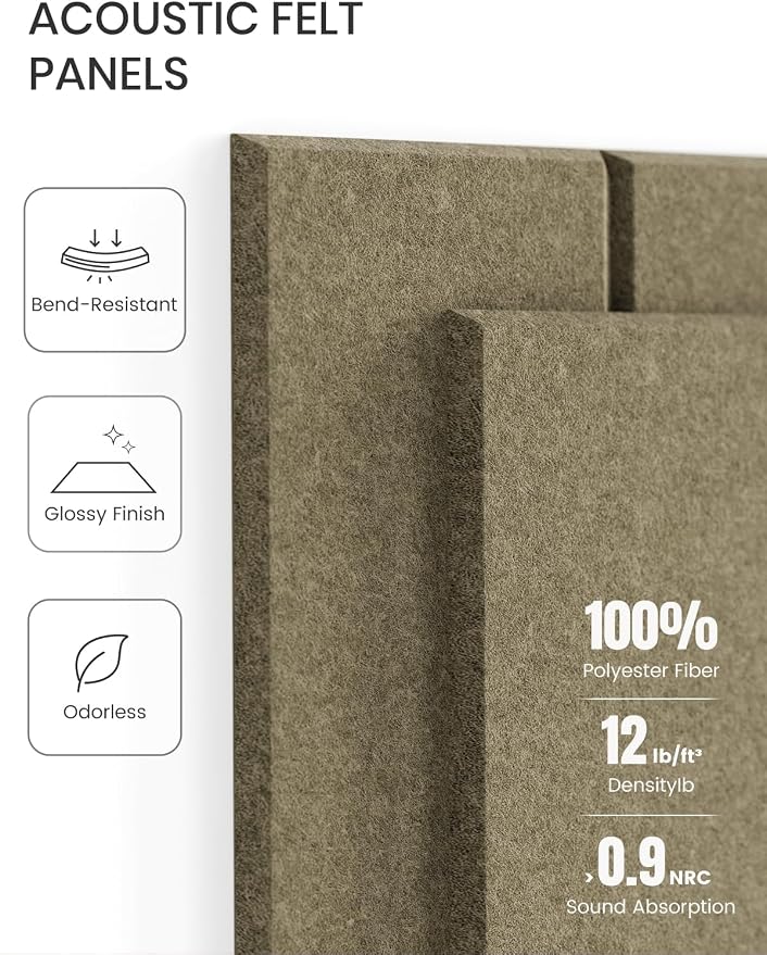 Fluxynara Large Felt Bulletin Board 36"x24" Cork Board Alternative - 6 Pack with 32 Safe Removable Adhesive Tabs, Cork Boards for Walls for Home Office Classroom Pin Board-Earth Brown