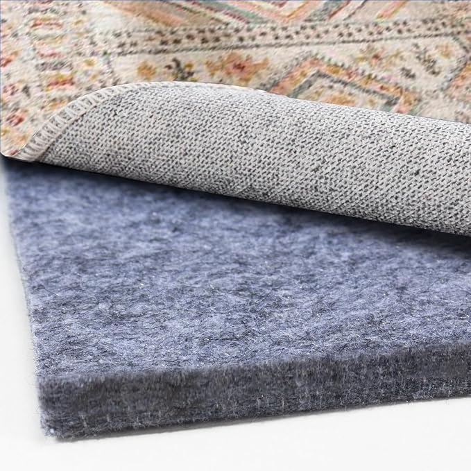 Felt Rug Pad - 1/8 10x14 Thick Foot Extra Large Area Liner for All Floors and Trims, Thick Pad for Hardwood Floors Under Rugs, Keeps Rugs Softly and Securely in Place
