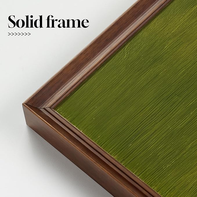 Vintage Framed Green Abstract Landscape Wall Art, Modern Sage Green Canvas Paintings Artwork for Walls, Rustic Tree Nature Pictures for Living Room Bedroom Dining Room Office Wall Decor, 24x36 In