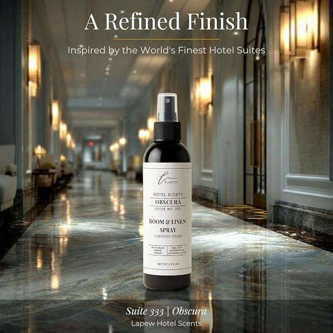 Lapew Hotel Scents Luxury Room Spray | Obscura Suite 333 | Inspired by the The Wynn Las Vegas | Linen Spray Air Freshener & Fabric Spray | 8 fl oz