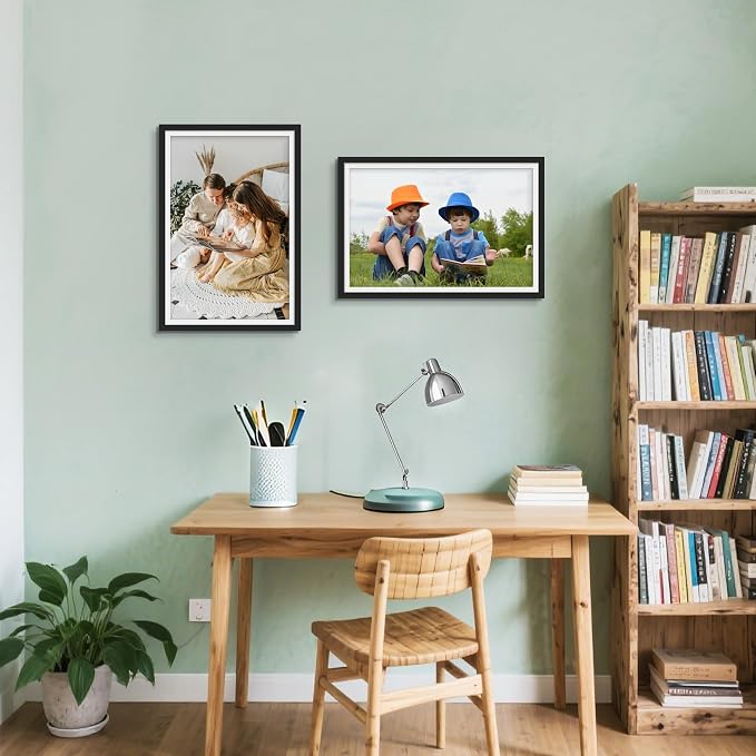 Picrit 12x18 Picture Frame 3 Pack, Black Poster Frame, Display Poster 11 x 17 with Mat or 12 x 18 without Mat for Horizontal or Vertical Wall Mounting
