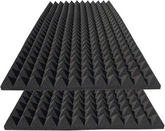 2 Pack Sound Proof Foam Panels for Walls,48x24x2 Inch Acoustic Foam Panel,High Density Fire Resistant Soundproof Foam for Home,Studio,Reducing Noise & Echo