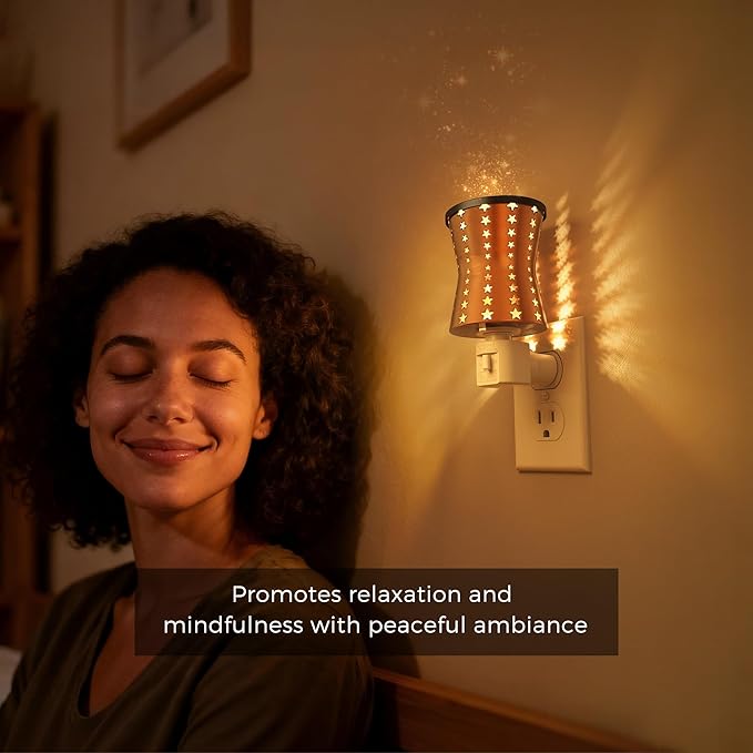 L LOHAS LED Wax Melt Warmer, Plug in Wax Warmer for Scented Wax, 360° Rotating Plug in Fragrance Night Light for Home Fragrance Bedroom Home Decor