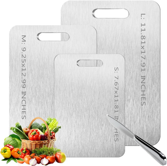 3 pack Titanium Cutting Boards for Kitchen -Titanium Cutting Board Double Sided Titanium Cutting Mat,Non Stick Chopping Board