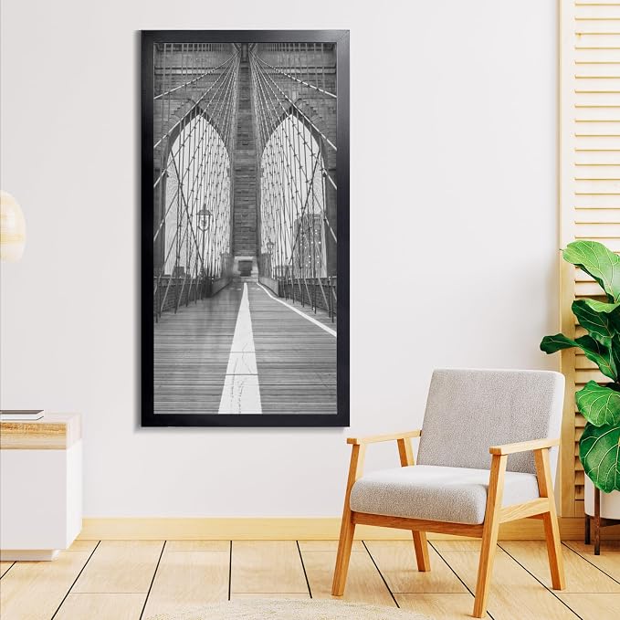 LaVie Home 20x40 Poster Frame Black, Display Pictures 20 x 40, Stable and Sturdy Picture Frame with Polished Plexiglass, Horizontal and Vertical Format of The Wall（1 Pack）