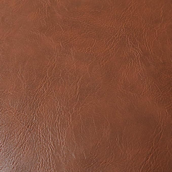 Fancy Homi Faux Leather Boho Decorative Throw Pillow Covers, Thick Modern Solid Square Cushion Case Set for Couch Sofa Bedroom Car Living Room (12x20 Inch/30x50 cm, Brown)