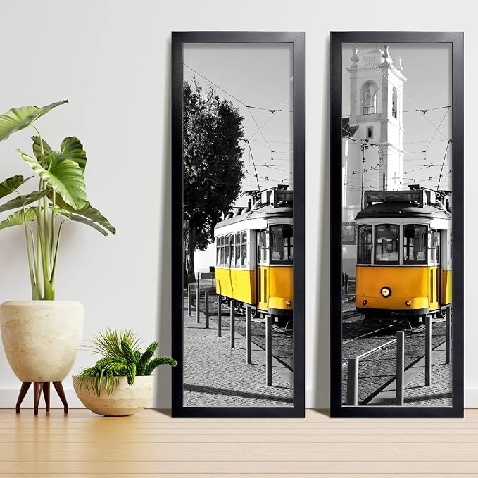 LaVie Home 13.5x40 Picture Frame Black, Panoramic Picture Frame for Wall Decoration, Classic Black Minimalist Style Suitable for Decorating Houses, Offices, Hotels（1 Pack）
