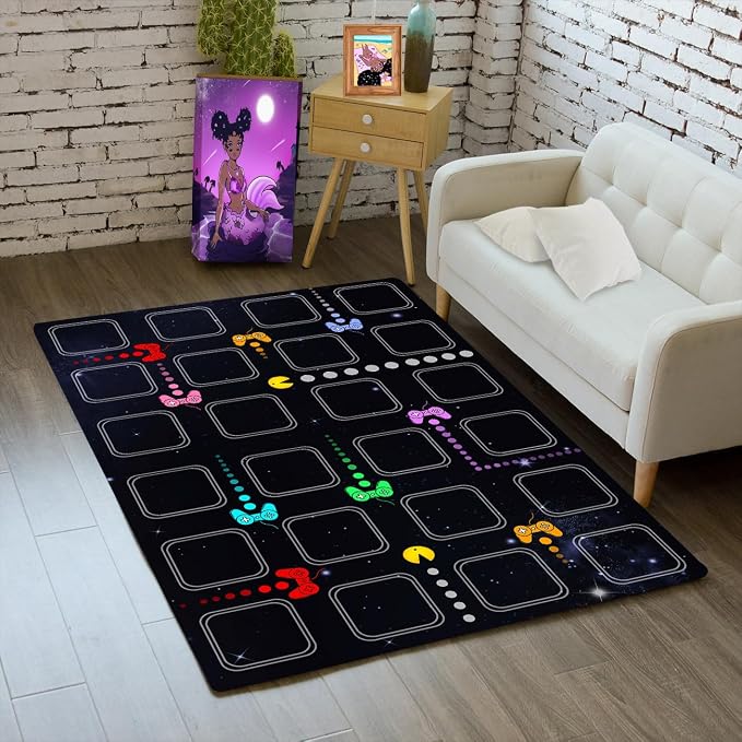 Gamer Area Rugs for Boys Bedroom, Gaming Rugs for Kids Room Home Decor Controller Gamepad Carpet Doormat 2'x3'