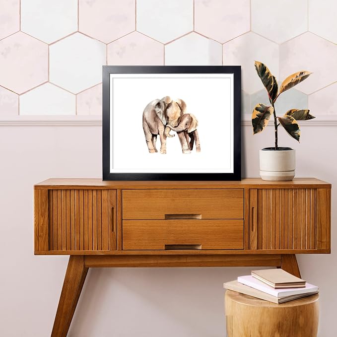 LaVie Home 17 x 22 Poster Frame Black, Display Pictures 14x18 with Mat or 17x22 Without Mat, Stable and Sturdy Picture Frame and Polished Plexiglass, Horizontal and Vertical Format of The Wall（1 Pack）