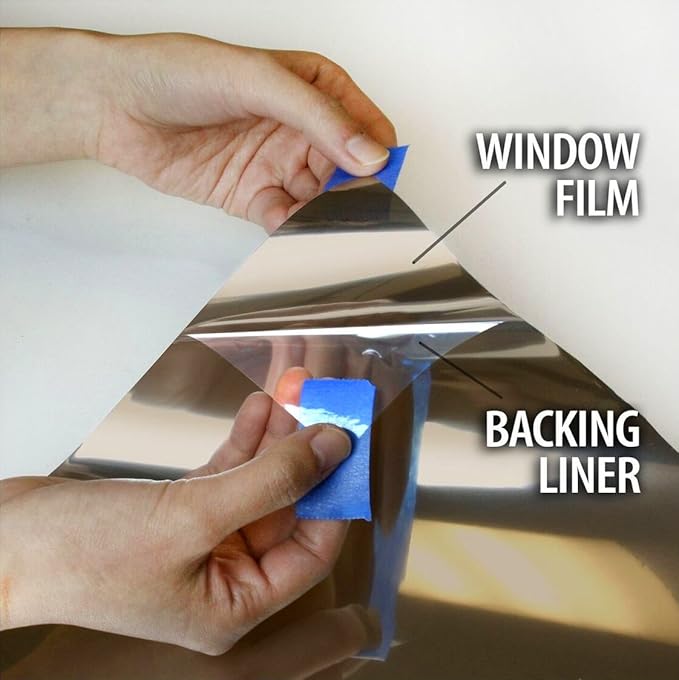VViViD One-Way Bronze Mirror Finish Vinyl Window Wrap Self-Adhesive Film Roll (30 Inch x 60 Inch)