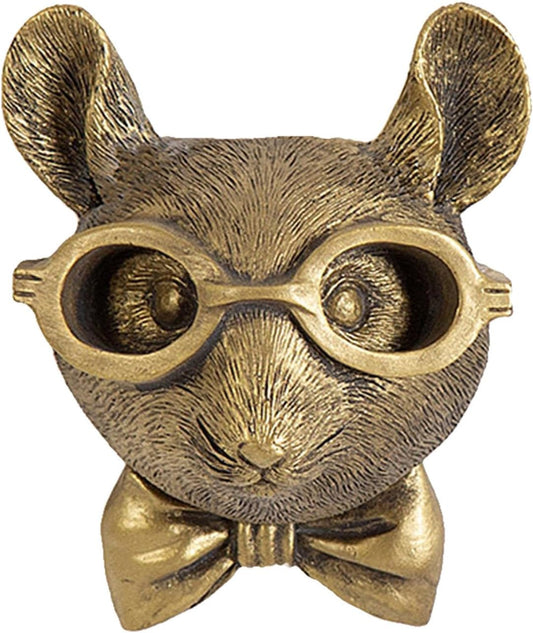 GUASDIE Animal Wall Decor: Faux Deer Head Mount, Resin Animal Head Wall Hanging for Living Room, Bedroom, Bathroom, Kitchen, Unique Art, Sculptures Home Decor, Gift, Rat