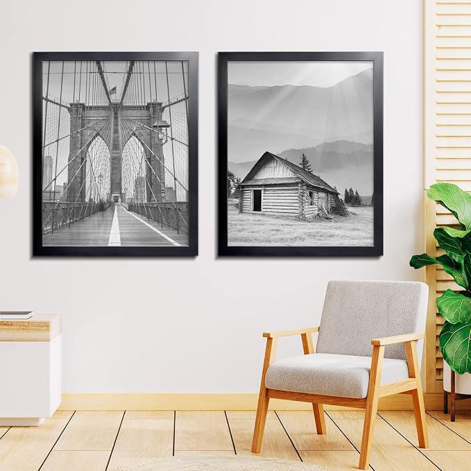 LaVie Home 20x25 Picture Frame Black, Puzzles Frame for Wall Decoration, Classic Black Minimalist Style Suitable for Decorating Houses, Offices, Hotels, Puzzles Posters Photos or Artwork（1 Pack）