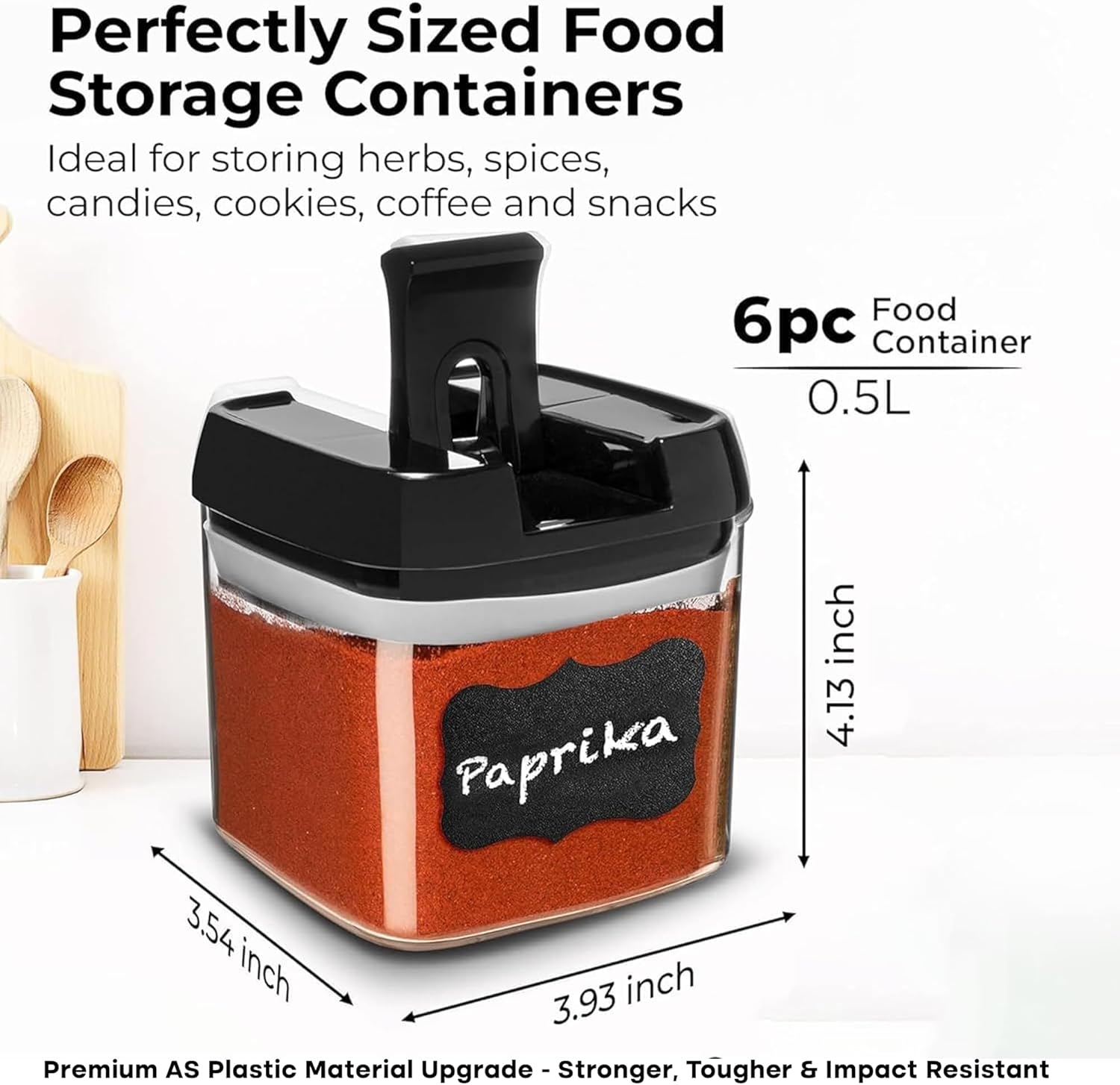 Shazo 6 PC Airtight Food Storage Containers - Thumbnail 5