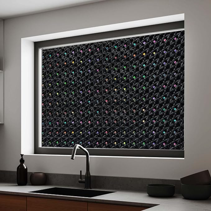 Windimiley Blackout Window Film, 100% Light Blocking Privacy, 23.6" x 78.7" | Room Darkening, Black Out Film for Window Inside，Static Cling No Glue Removable, UV Heat Blocking,Renter Friendly for Bedroom