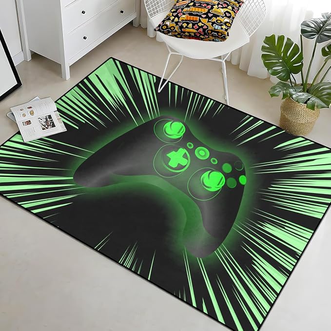 Gamer Rugs Controller Gamepad Carpets Game Rugs for Boys Gaming Bedroom Home Decor Mats 4'5"x6'