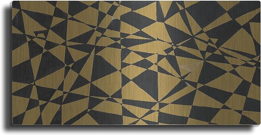 'Geometric Jumble' by Stellar Design Studio, Metal Wall Art, 24"x12"