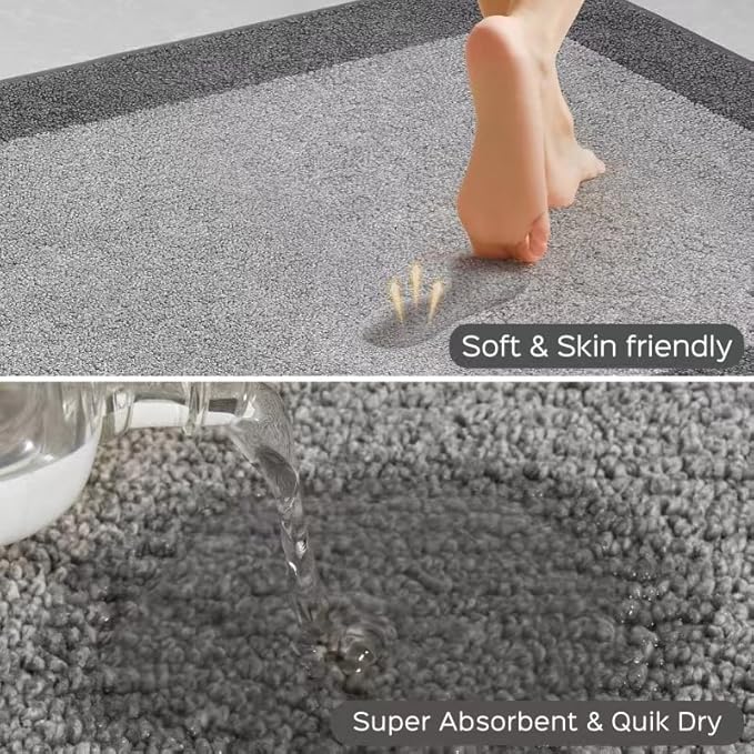 Machine Washable Runner Rug 32" x 144", Non Slip Kitchen Rug for Floor, Absorbent Entrance Rug for Hallway, Bedroom, Living Room, (Roll Packing)