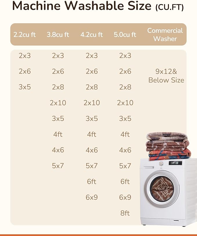 BESTSWEETIE Area Rug 3x4 Rug Machine Washable Non-Slip Low Pile Print Pattern Western Rug for Living Room Bedroom Entryway Tribal Series-Yellowbrown/Cream