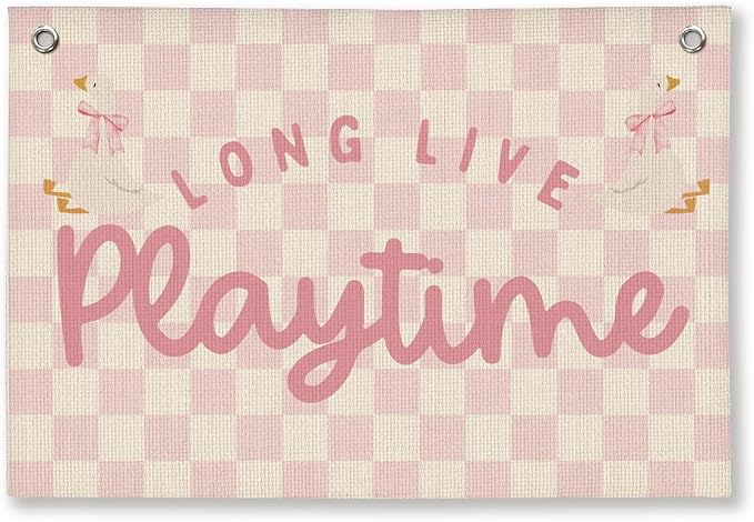 Playroom Wall Decor, Toddler Goose Playroom Decor Hanging Linen Banner,Play Room Wall Decor for Nursery Nursery, 20x30 Inch
