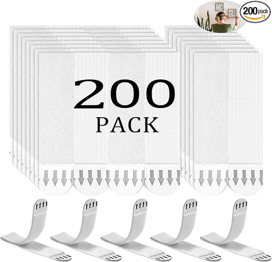 100 Pairs(200 Strips) Picture Hanging Strips Heavy Duty, Sticky Picture Hangers for Walls,Hanging Pictures Without Nails,Damage Free No Nails Adhesive Strips for Frame Hanging Mounting Strips