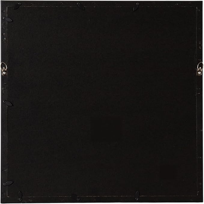 Kate and Laurel Adlynn Square Picture Frame Set of 3; 16 x 16 matted to 8 x 8; Black; Modern Three-Piece Frame Set for Gallery Wall Frame Set in Living Room Wall Decor