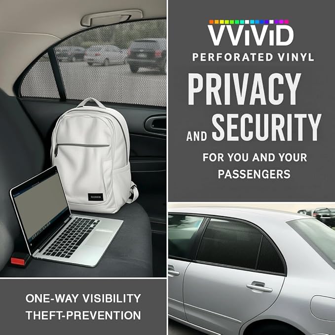 VViViD One-Way Perforated Vinyl Privacy Window Film Adhesive Glass Wrap Roll (2ft x 54 Inch)