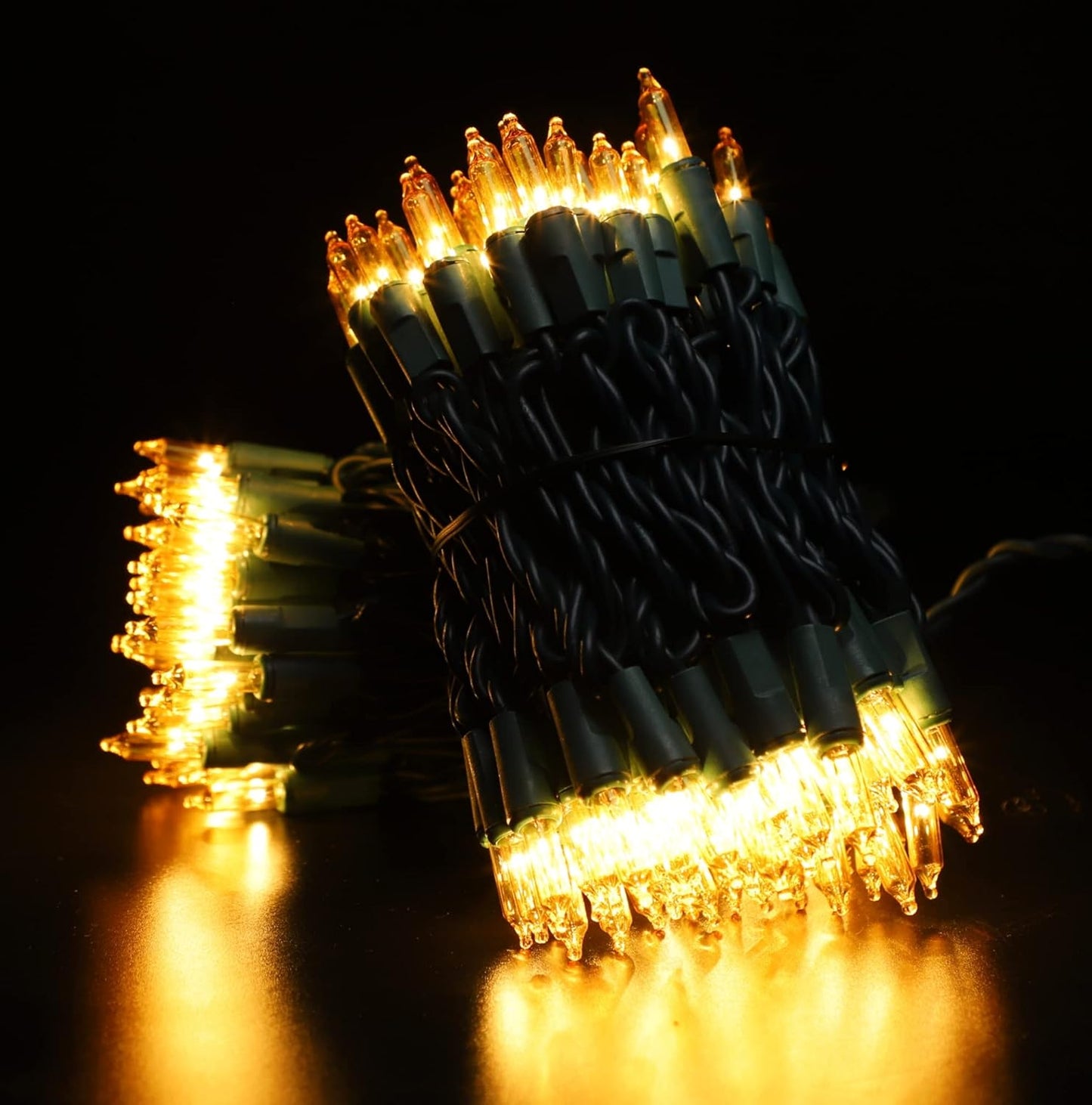 Green Wire,Yellow Incandescent Bulb 300 Mini String Lights for Indoor Christmas Tree Garland Birthday Wedding Party Festival Decoration