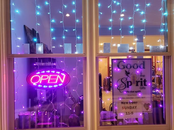 Curtain Fairy Lights Teal Blue Purple Ombre with Remote, Led String Lights for Girls Room Mermaid Unicorn Twinkle Wall Hanging Frozen Turquoise Lavender Lilac