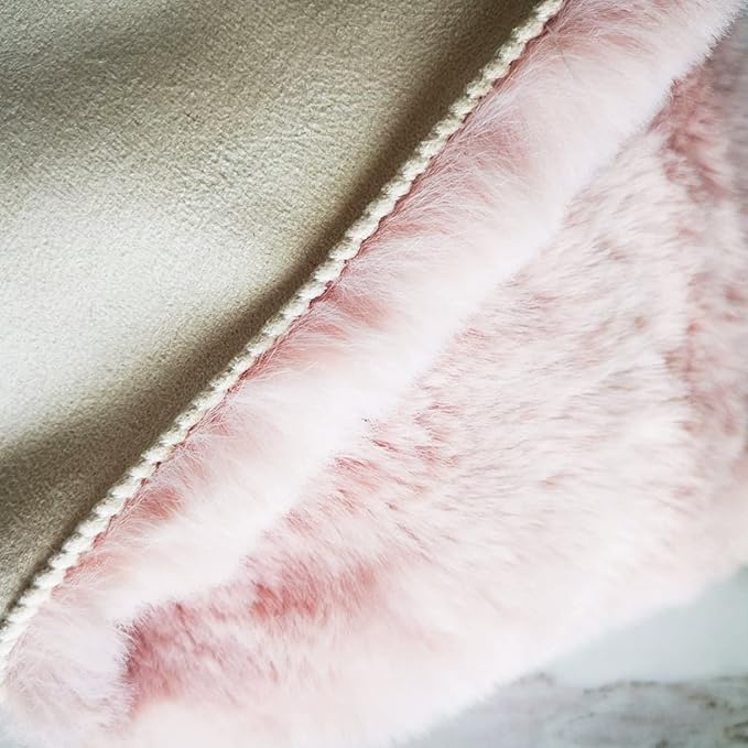 Ghouse Soft Faux Sheepskin Fur Rug 4x6 Pink Fluffy Plush Shag Bedside Rug Nursery Rugs Carpet Area Rug for Living Room Bedroom Playing Room Decor