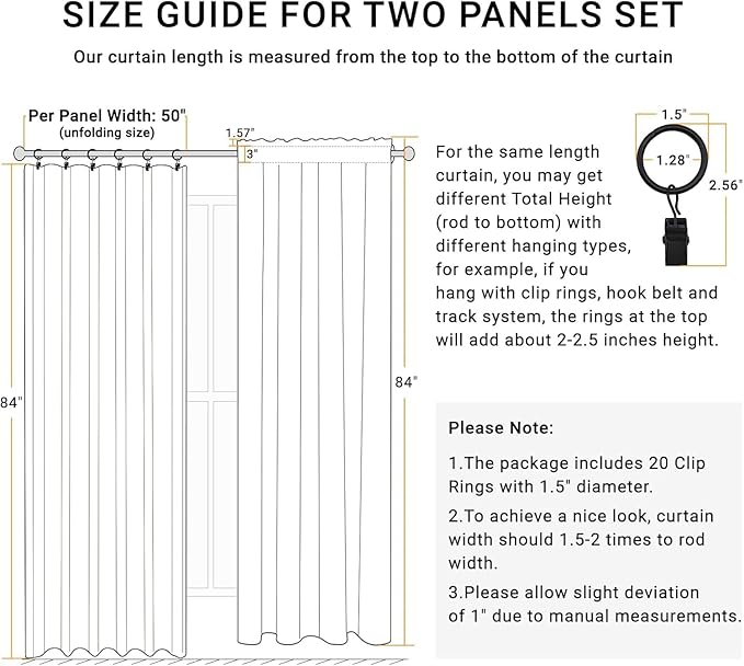 100% Blackout Shield Full Blackout Curtains for Bedroom 84 inch Length 2 Panels Set, Clip Rings/Rod Pocket Faux Linen Black Out Curtains for Living Room, Thermal Insulated, 50Wx84L, Burnt Orange
