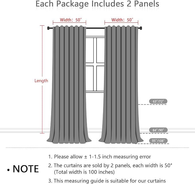 MEETSKY Sage Green Curtains 63 Inches Long Boho Curtains for Living Room Bedroom Semi-Sheer Linen Style Back Tab Drapes Light Filtering Leaf Printed Window Curtain, 50” Wide Each Panel, 2 Panels