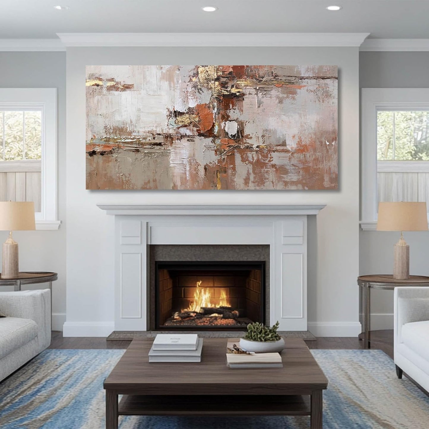 Gold Canvas Wall Art Framed Prints for Wall Decor 29"x58" Abstract Artwork for Living Room Posters for Bedroom Kitchen