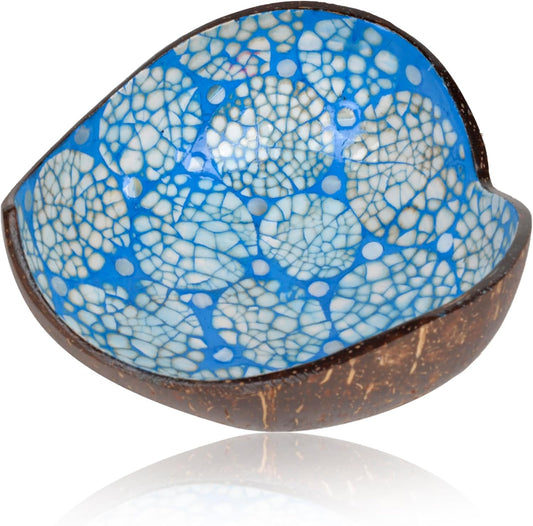 Coconut Bowls Decorative Candy Dish - Heart Acai Bowl, Natural Wooden Candy Dish, Key Bowl Holder for Entryway Table, Yogurt Smoothie Nuts Dessert Container, Rice Fruits Dry Snack Storage Shell Bowls