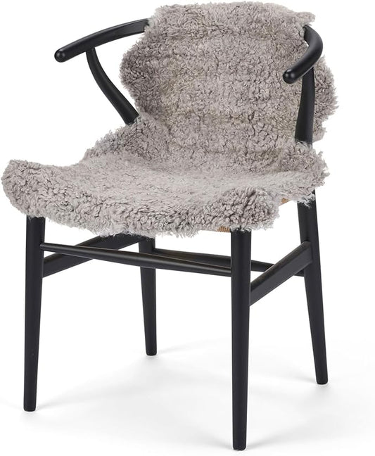 Nordic Sheep Real Sheepskin Rug Short Hair 2x3 ft | Bedside Rugs for bedrooms, Sofa, Chair or Dining Table | Each Sheepskin is Unique and Created by Nature | Small Fluffy Rug in Light Grey