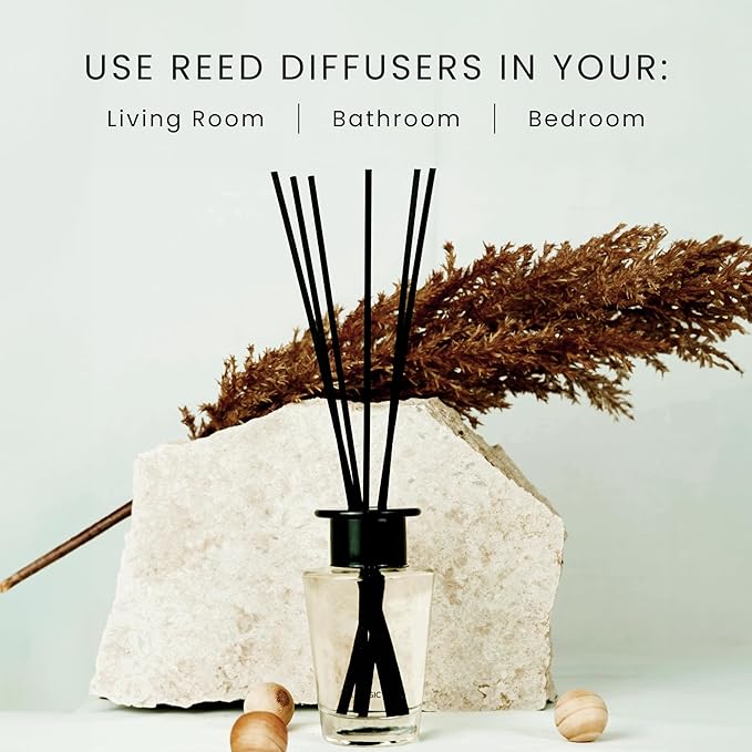 The Magic Scent Oud Wood Reed Diffuser for Home - Luxury Scent Oil with Premium Fiber Reeds for Lasting Gentle Dispersal - Natural, Toxin-Free Reed Diffuser Oil