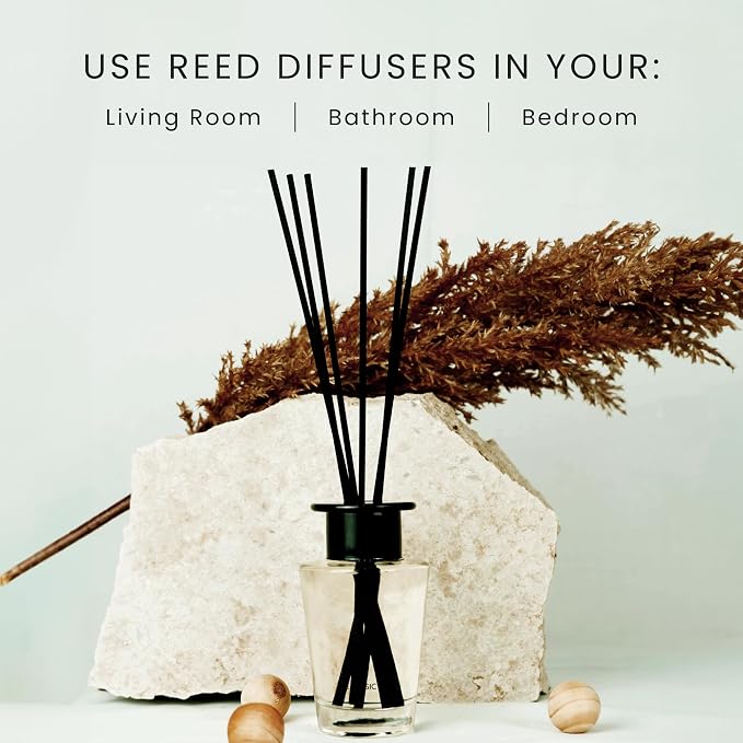 The Magic Scent Baccara Reed Diffuser for Home - Luxury Scent Diffuser with Premium Fiber Reeds for Lasting Gentle Dispersal - Natural, Toxin-Free Aroma Inspired by Baccarat Rouge