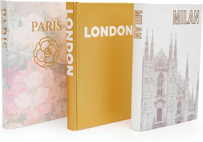 Gold Decorative Books for Home Decor - Set of 3 Shelf Decor | Gold decor for living room, Coffee table decor books gold, Decoration accents, Fashion designer aesthetic stack