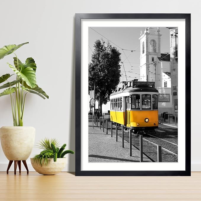 LaVie Home 27 x 40 Poster Frame Black（1 Pack）, Display Pictures 24x36 with Mat or 27x40 Without Mat, 2 Inch Wood Profile, Stable and Sturdy Picture Frame with Polished Plexiglass