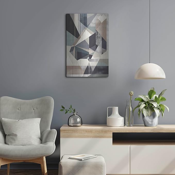 'Geometric 4' by Petals Prints Design, Metal Wall Art, 16"x24"