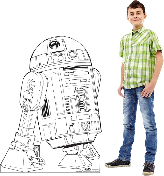 Cardboard People Color Me R2-D2 Life Size Cardboard Cutout Standup - Disney's Star Wars