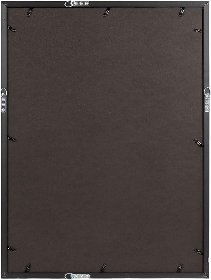 Kate and Laurel Adlynn Modern Rectangle Poster Frame, 20 x 26, Black, Minimal Large Photo Frame for Use as Movie Poster Display or Gallery Wall Piece in Living Room Wall Decor