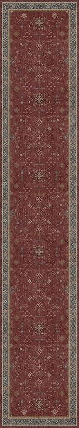 Hazo Haus Boho Washable 3x16 Extra Long Hallway Runner Rug, Burgundy Waterproof Large Kitchen Floor Rug Indoor, Non-Slip Stain & Fade Resistant, Vintage Unique Bohemian Red Décor