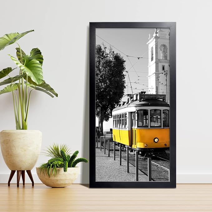 LaVie Home 16x32 Picture Frame Black, Panoramic Picture Frame for Wall Decoration, Classic Black Minimalist Style Suitable for Decorating Houses, Offices, Hotels（1 Pack）