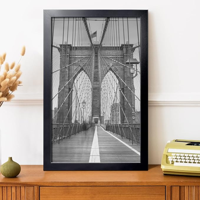 LaVie Home 14 x 24 Picture Frame, 24x14 Poster Frame with High Definition Plexiglass, Horizontal or Vertical Wall Gallery Poster Frames Suitable for Photos, Artworks, Posters,Puzzle, Black 1pc