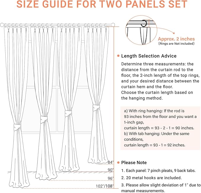 100% Blackout Shield Linen Look Textured Pinch Pleated Curtains Blackout Drapes 120 Inch Long 2 Panels Set, Faux Linen Blackout Curtains for Bedroom & Living Room, 40" W x 120" L, Dark Grey