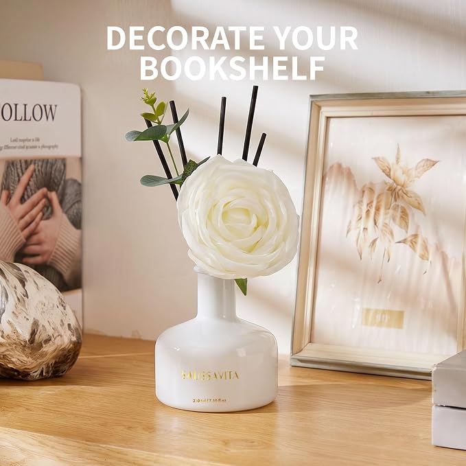 Reed Diffusers Set, 7.10 oz Clean Linen Scented Diffuser with 7 Sticks, Long Lasting Home Fragrance for 120 Days, Perfect for Bathroom, Shelf Decor, Air Fresheners