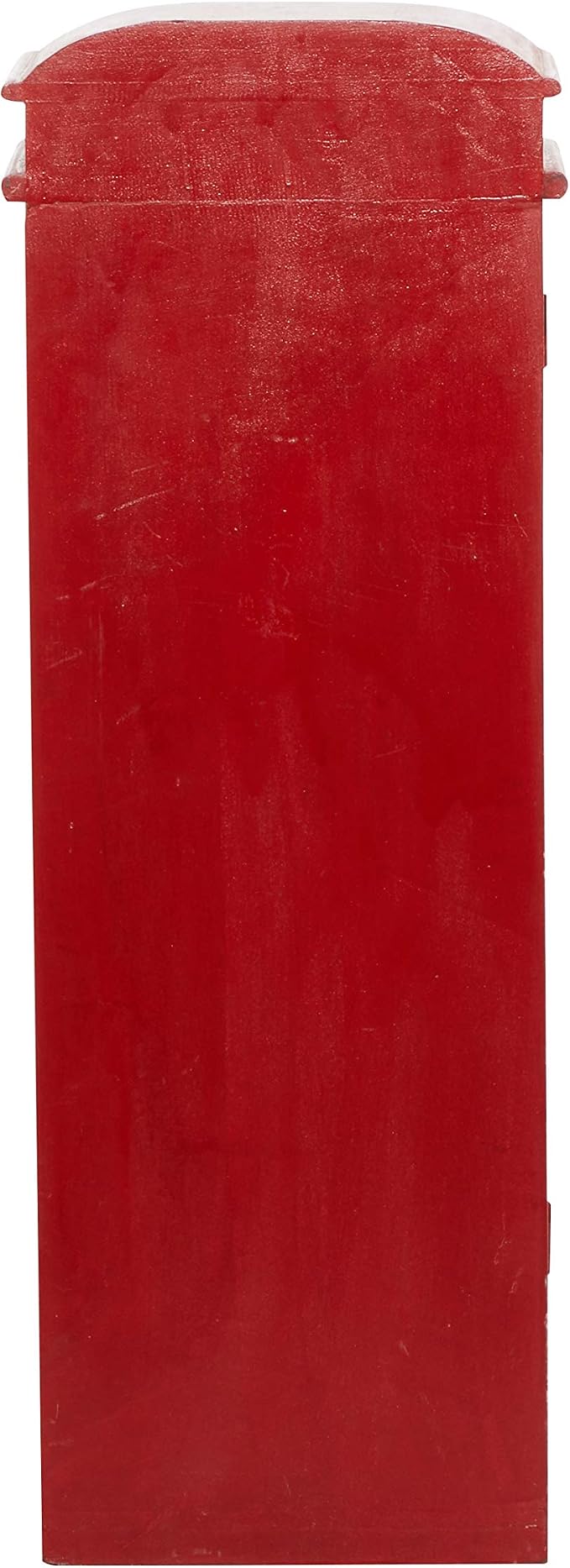 Deco 79 Wooden Vintage Telephone Booth Accent Cabinet, 11" x 9" x 30", Red | London telephone booth, storage cabinet, 3 shelves, red bookshelf