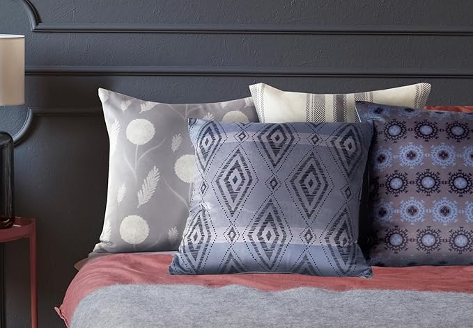 Decorative Throw Pillow Set of 4, 18" x 18" Colorful Accent Pillow Covers, Restful Cottage