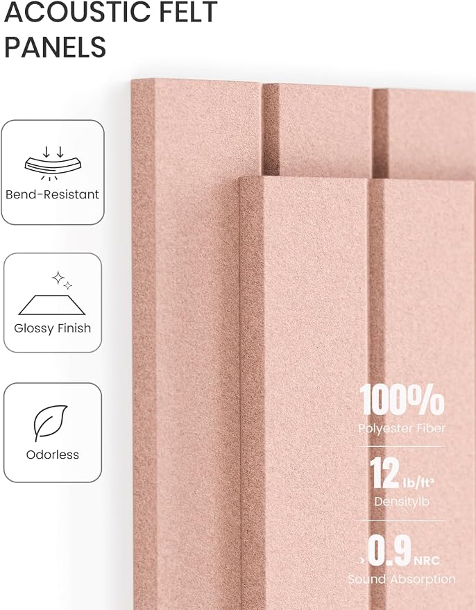 Fluxynara Large Felt Bulletin Board 48" x 36" Cork Board Alternative-12 Pack with 64 Safe Removable Adhesive Tabs, Cork Boards for Walls Cork Board for Home Office Classroom Pin Board -Pink