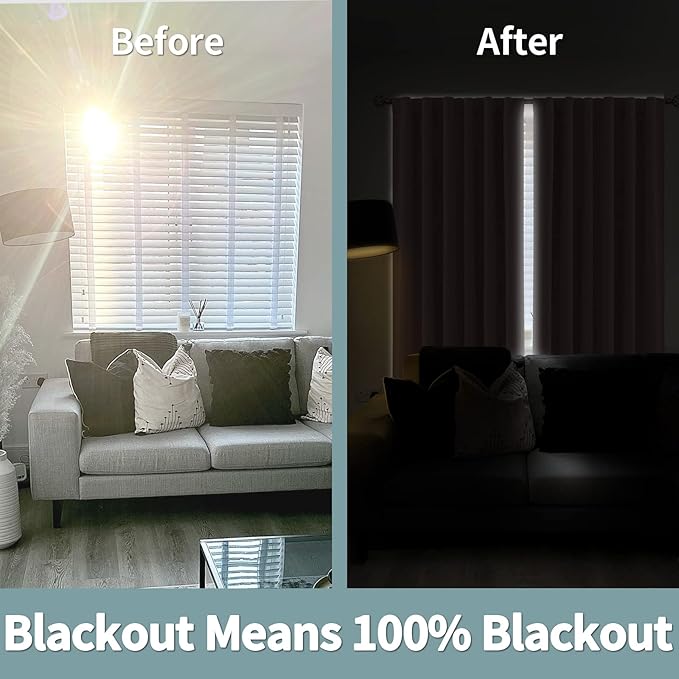 BGment Full Blackout Curtains with Thermal Insulation Liner Curtains 63 Inches Long, Rod Pocket and Back Tab Double Layer Room Darkening Window Curtain for Bedroom(52 x 63 Inch, 2 Panels, Pink)